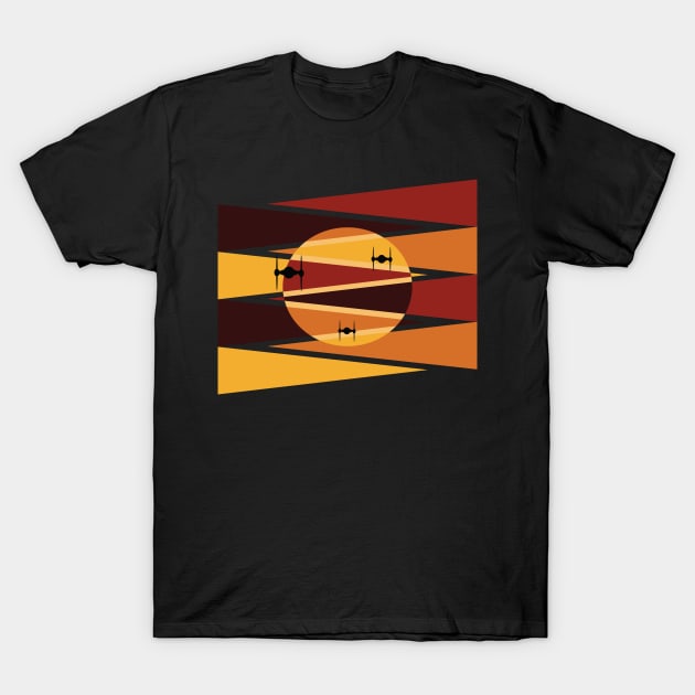 Sunset Fighters T-Shirt by YellowMadCat